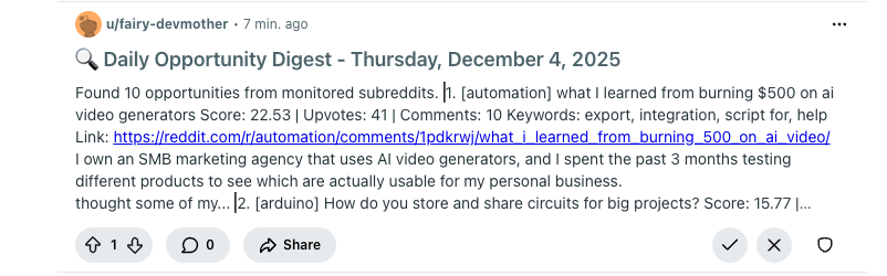 Reddit Keyword Monitor