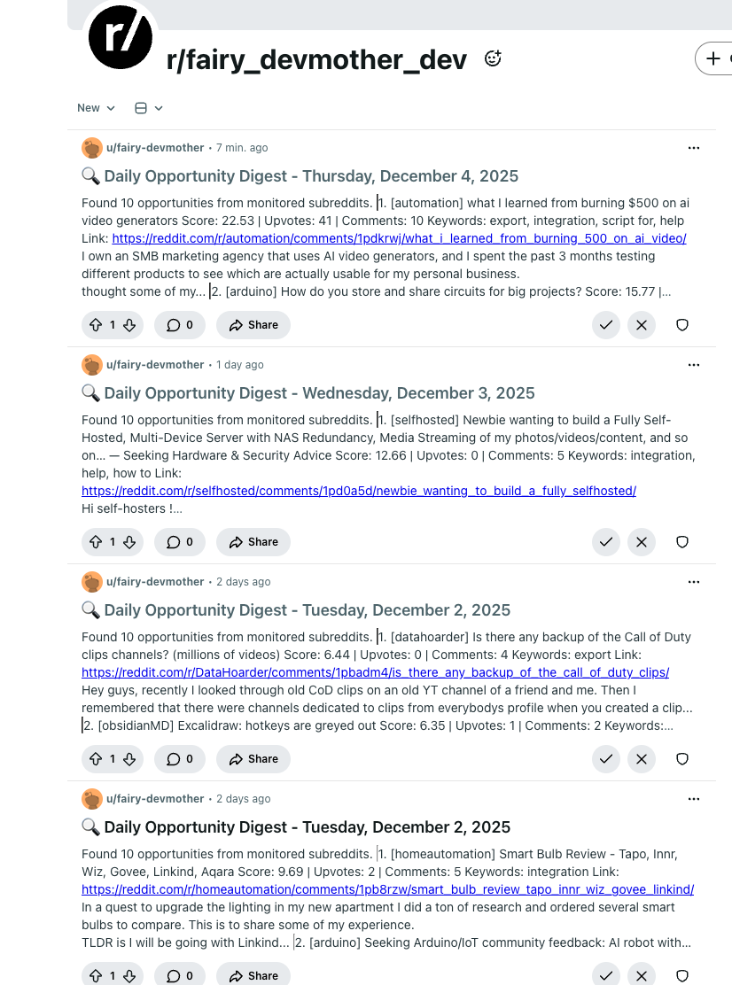 Subreddit screenshot